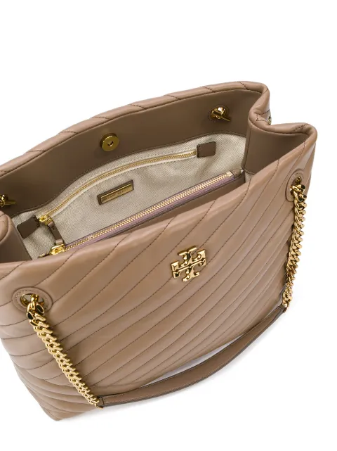 kira chevron tote taupe