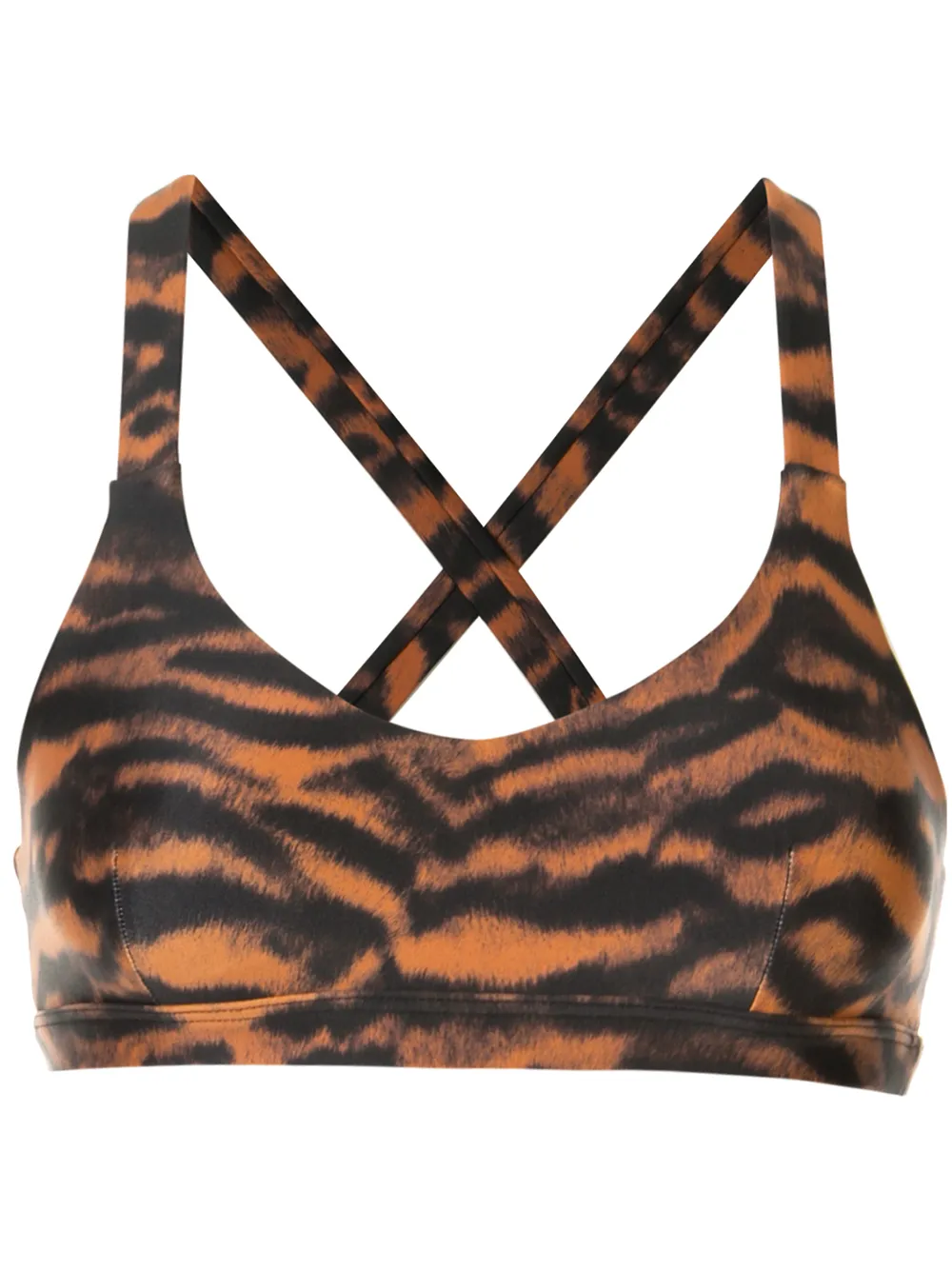 The Upside 'Sophie' Sport-BH mit Tiger-Print - Braun