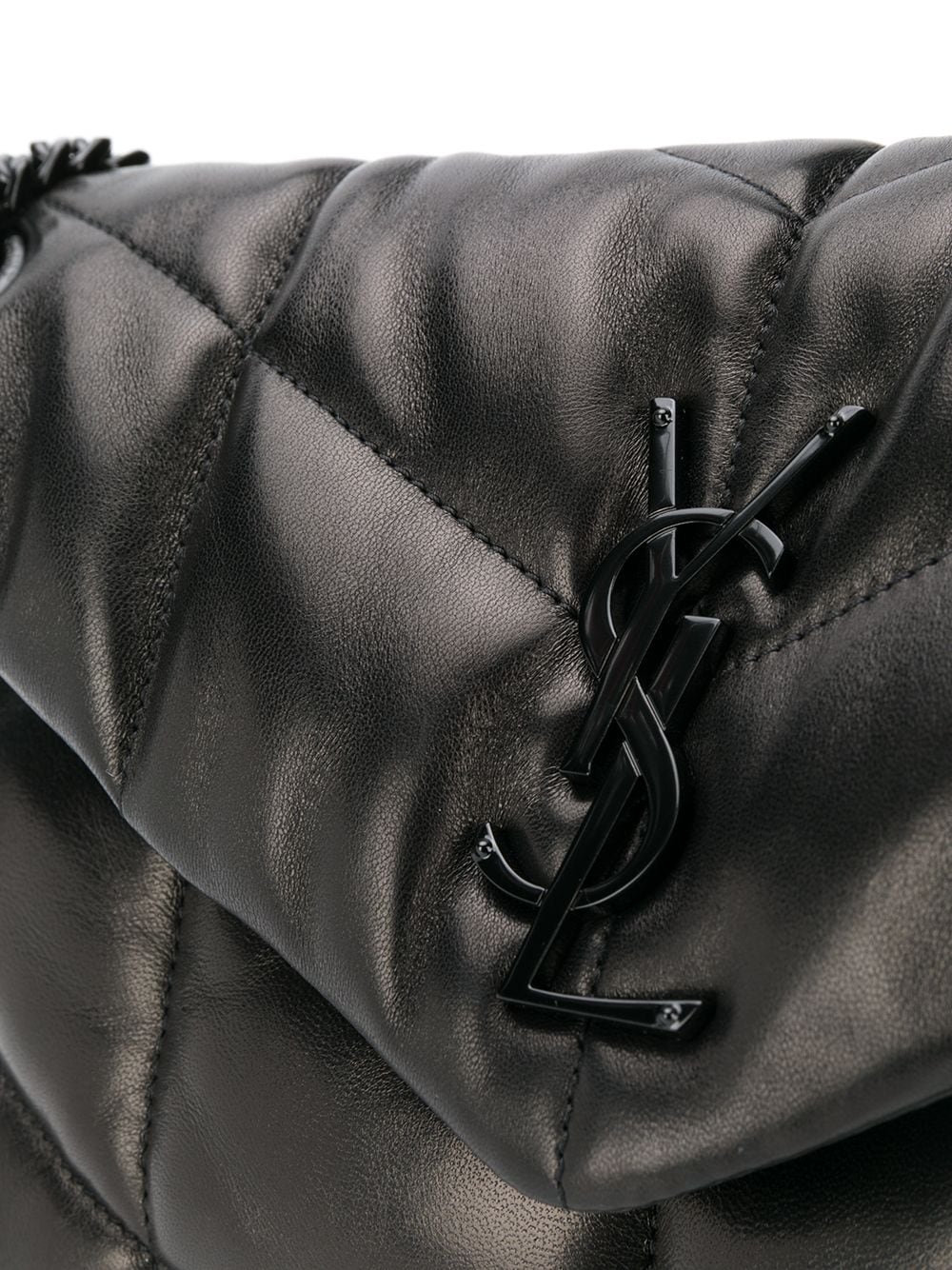 YSL Black Loulou Puffer Large Flap Chain Bag – The Closet