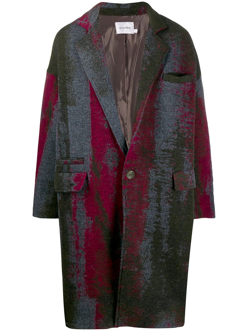 фото The Silted Company однобортное пальто Aloah с выцветшим эффектом