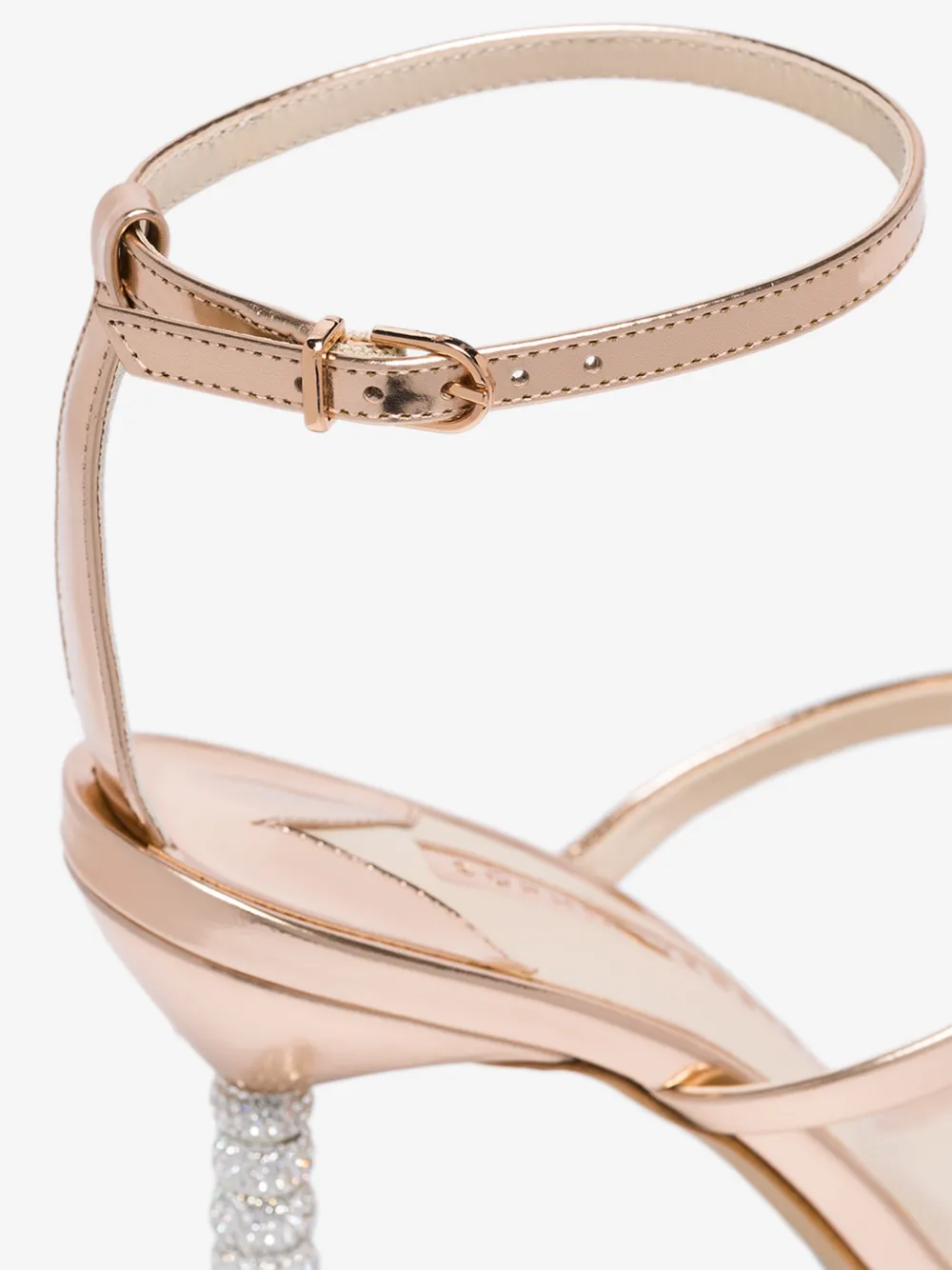 SOPHIA WEBSTER SOPHIA WEBSTER ROSE GOLD ROSALIND 85 CRYSTAL HEEL SANDALS,SPSS1603214499657