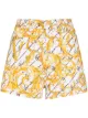 Image 1 of Versace Baroque print denim shorts