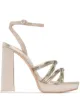 Image 1 of Sophia Webster metallic Freya 135 platform sandals