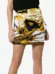 Versace baroque print gathered mini skirt