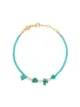 Image 1 of Anni Lu 18K gold-plated Emmanuelle turquoise beaded bracelet