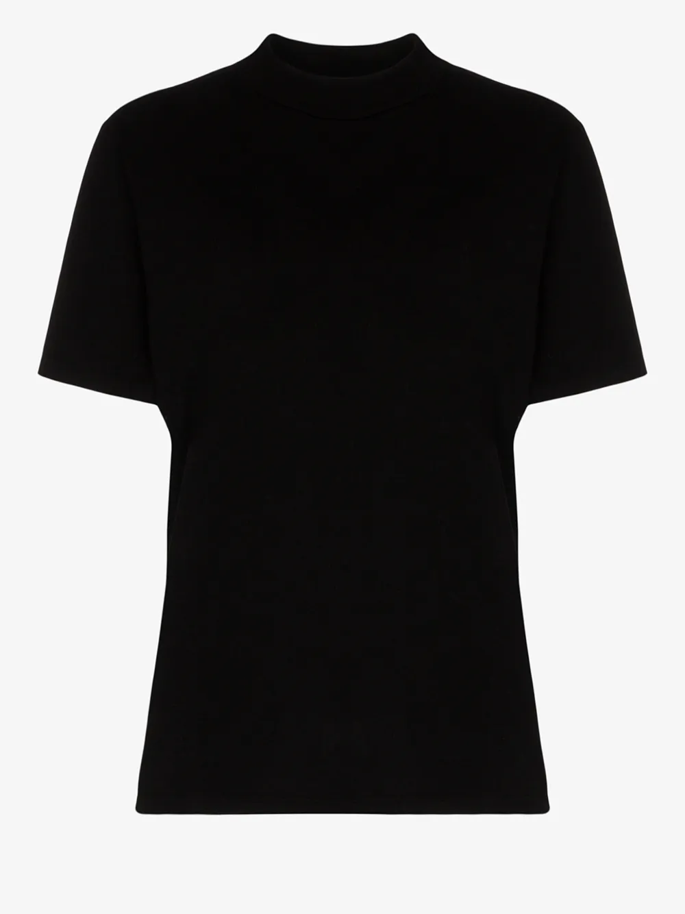 LES TIEN MOCK NECK COTTON T-SHIRT,HV200114499824