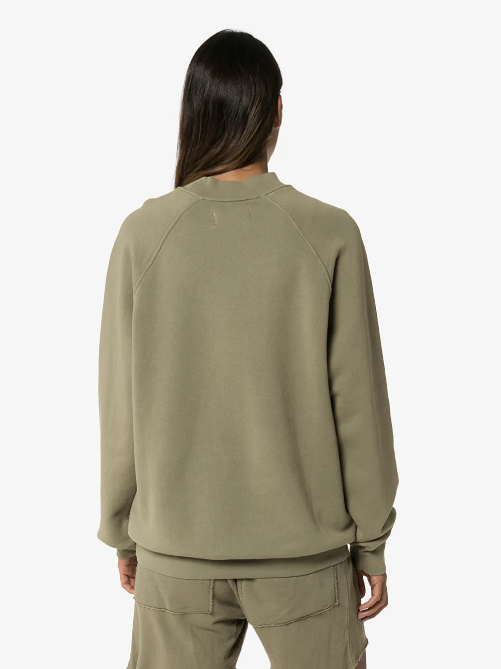 LES TIEN MOCK NECK COTTON SWEATSHIRT,CF100214499828