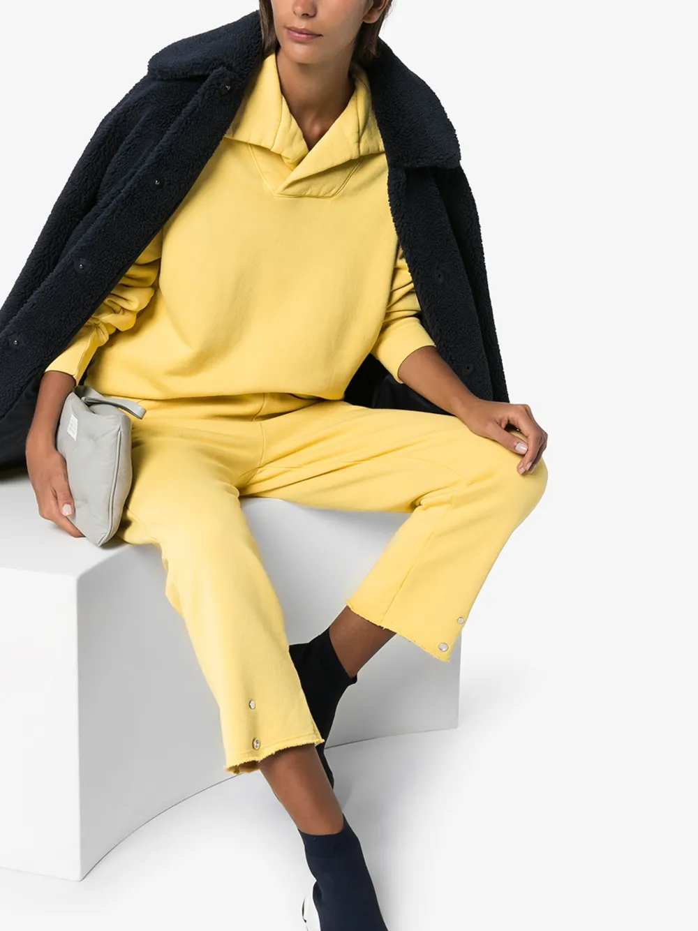 LES TIEN LES TIEN COLLARED COTTON SWEATER,CF101714499851