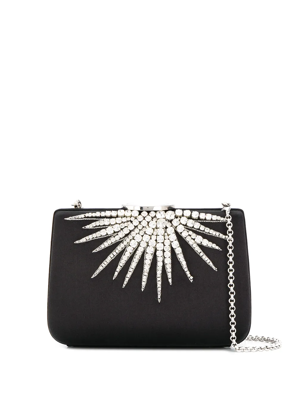 Click to view more detailed imagery on our partner's website Giambattista Valli Clutch Mit Kristallen In Black - Nickel