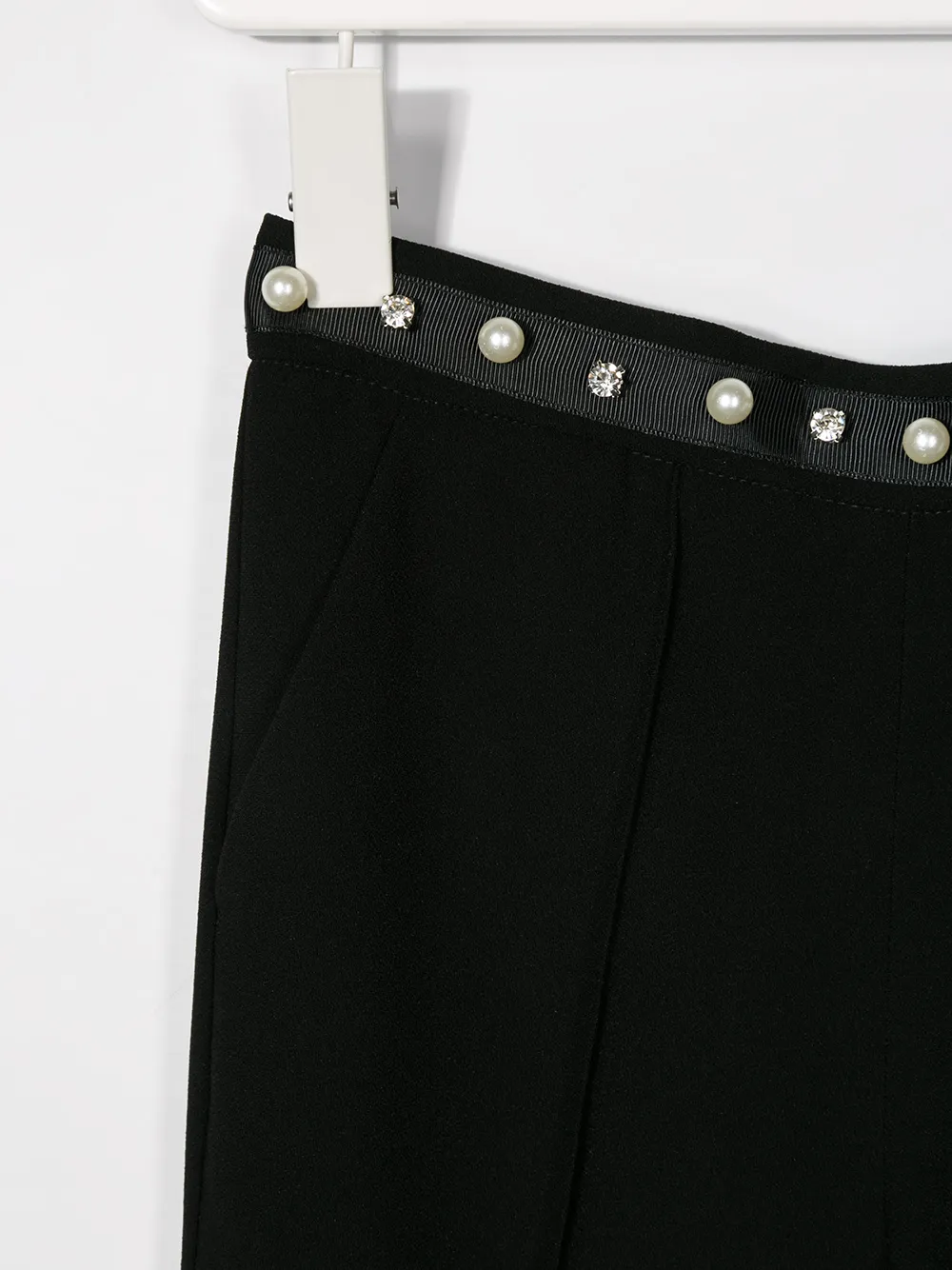 Elisabetta Franchi La Mia Bambina Broek met afwerking van parels Zwart