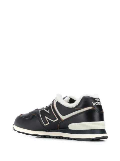 new balance 574 leather sherpa