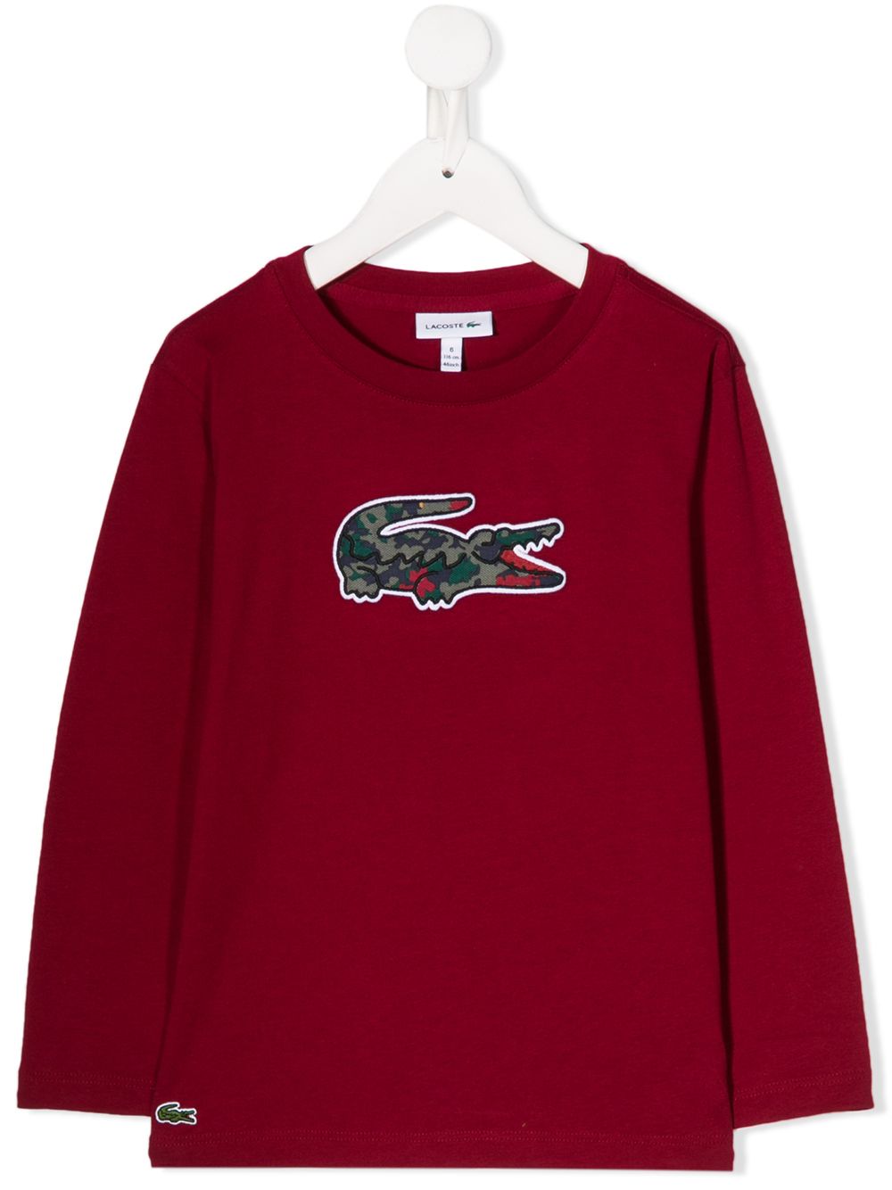 фото Lacoste Kids футболка с вышитым логотипом