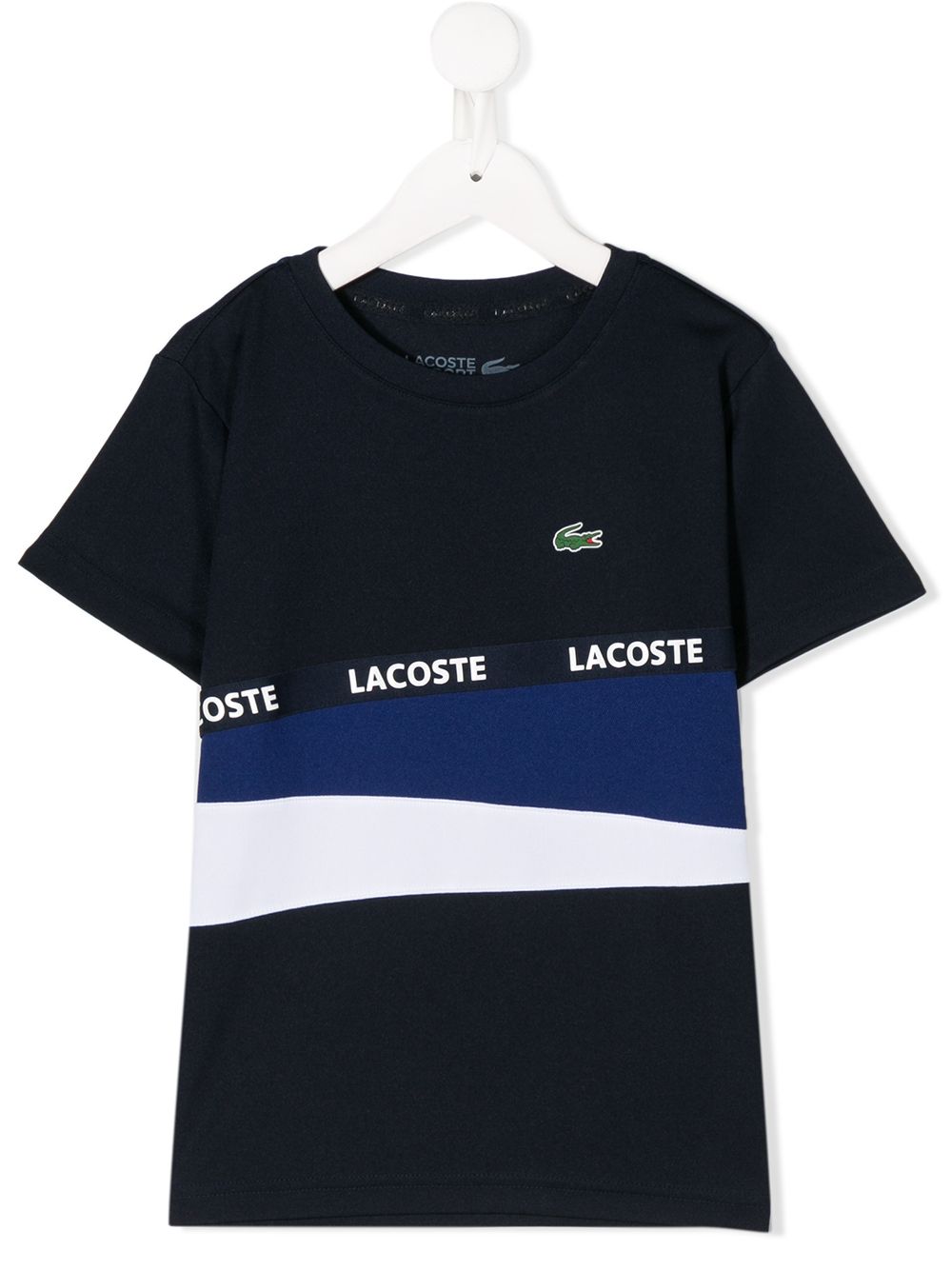 фото Lacoste Kids футболка в стиле колор-блок с логотипом