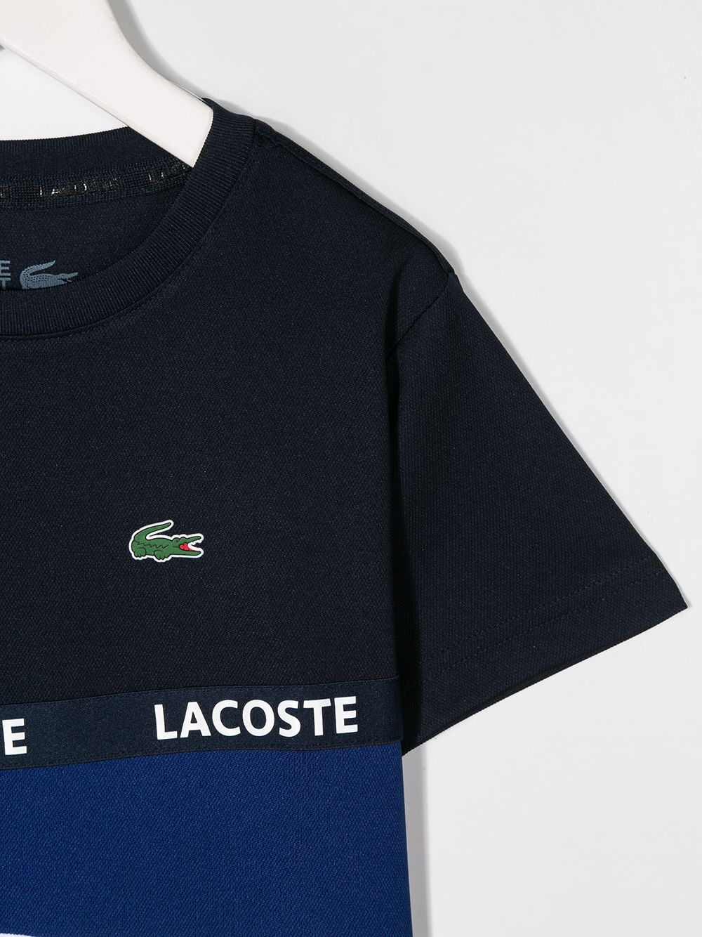 фото Lacoste Kids футболка в стиле колор-блок с логотипом