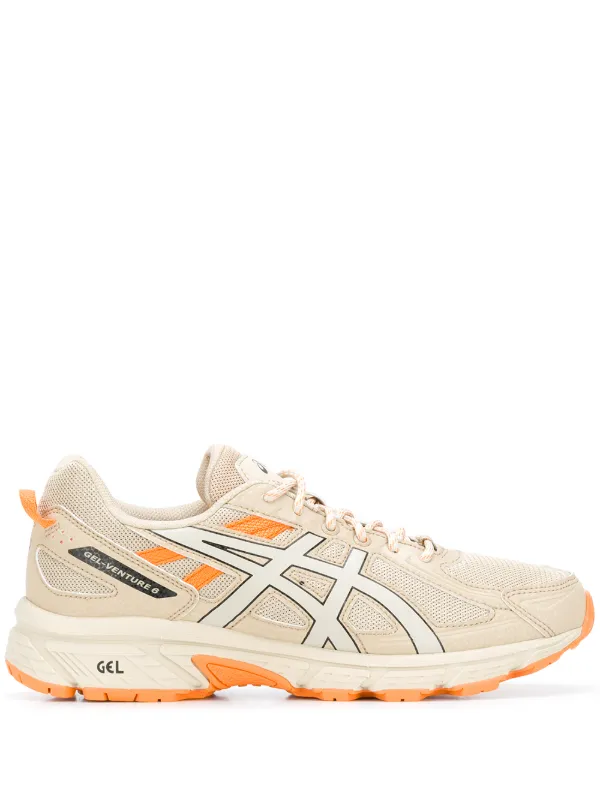 asics gel venture 6 trail trainers in beige