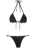 Amir Slama sequinned triangle bikini set - Black