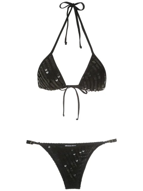 Amir Slama sequinned triangle bikini set
