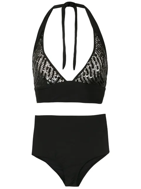 Amir Slama bikini à design brodé de sequins
