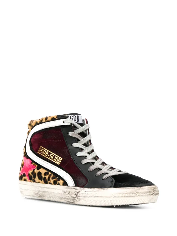 golden goose leopard high tops