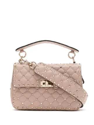 Borsa Media Spike.Up in Vitello Granato Black Donna | Borse a spalla  Valentino ⋆ Denlab