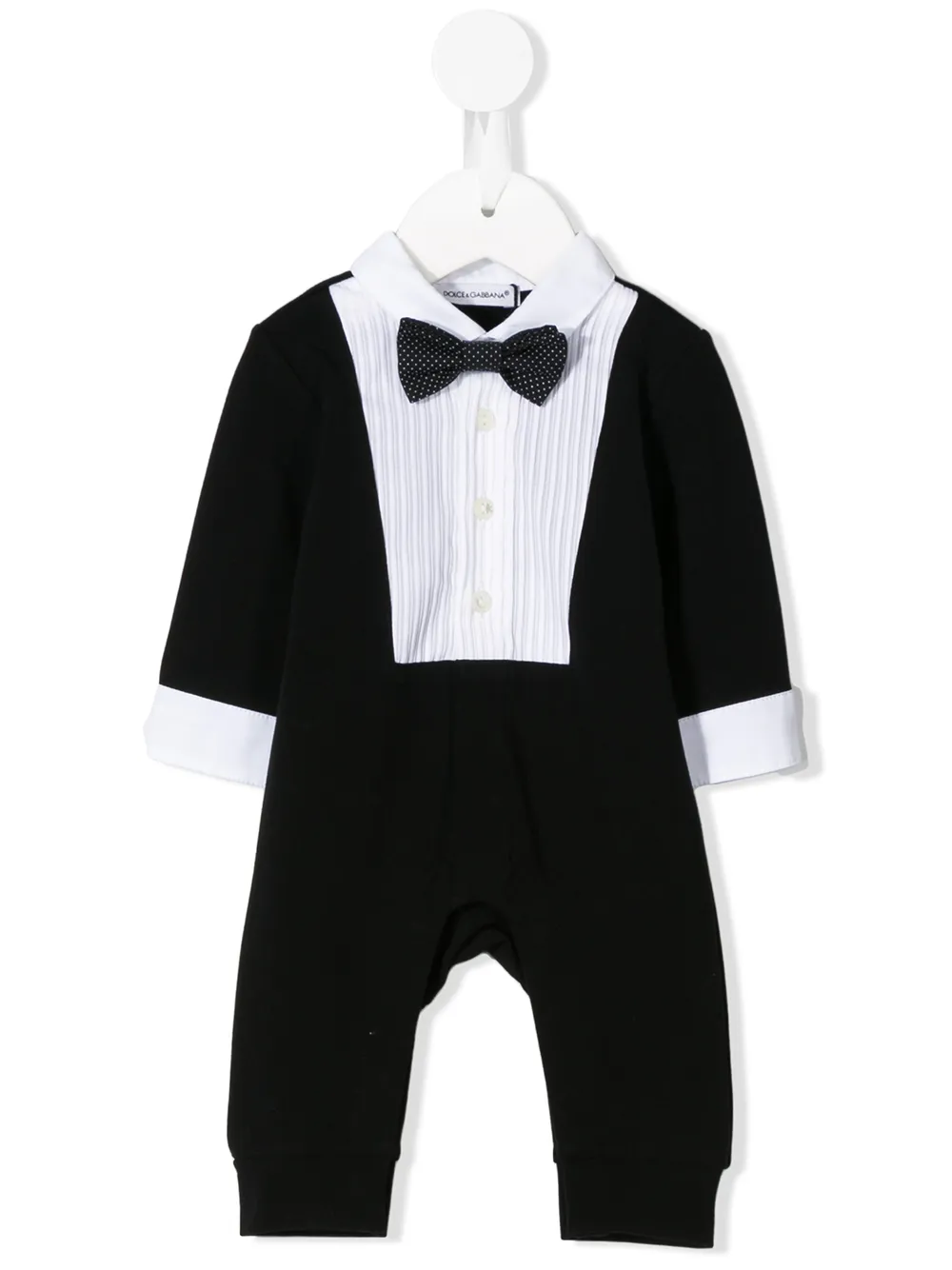 Shop Dolce & Gabbana Kids tuxedo-style romper with Express Delivery -  FARFETCH