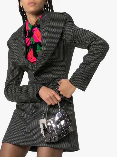 Shop Paco Rabanne Iconic 1969 square disc mini bag with Express Shop Paco Rabanne Iconic 1969 square disc mini bag with Express