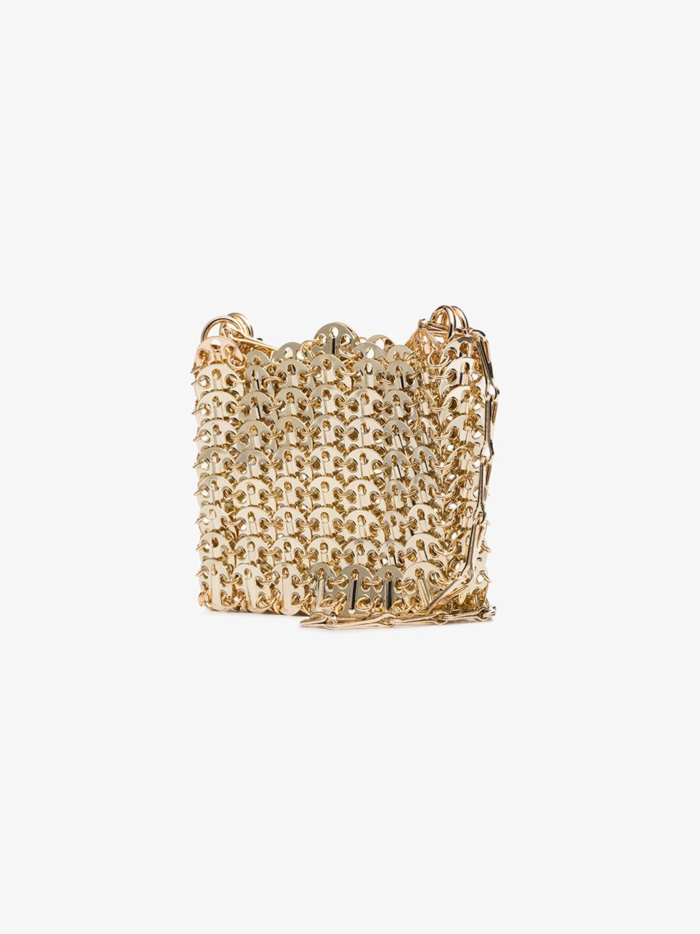Shop Rabanne Gold Nano 1969 Mini Chain Bag