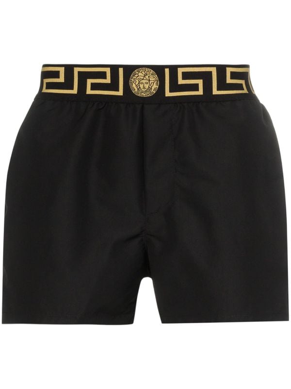 versace swim shorts black