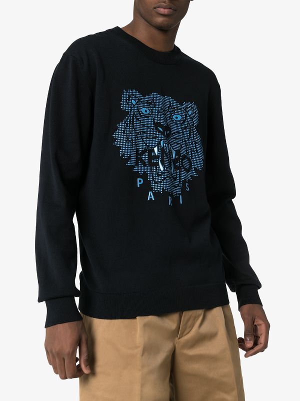 kenzo tiger motif sweatshirt