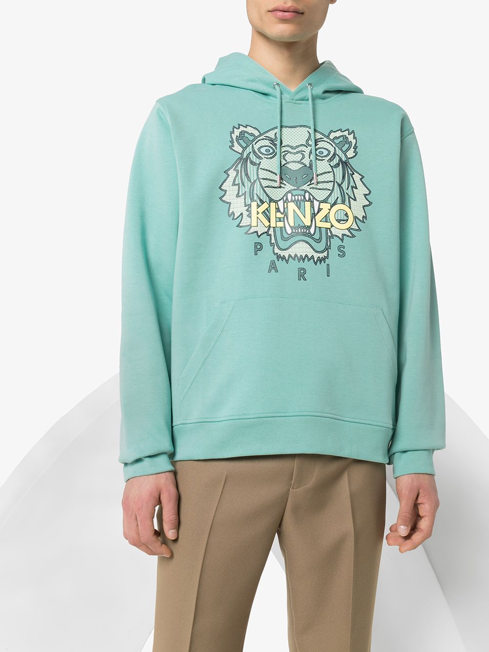 фото Kenzo tiger logo print hoodie