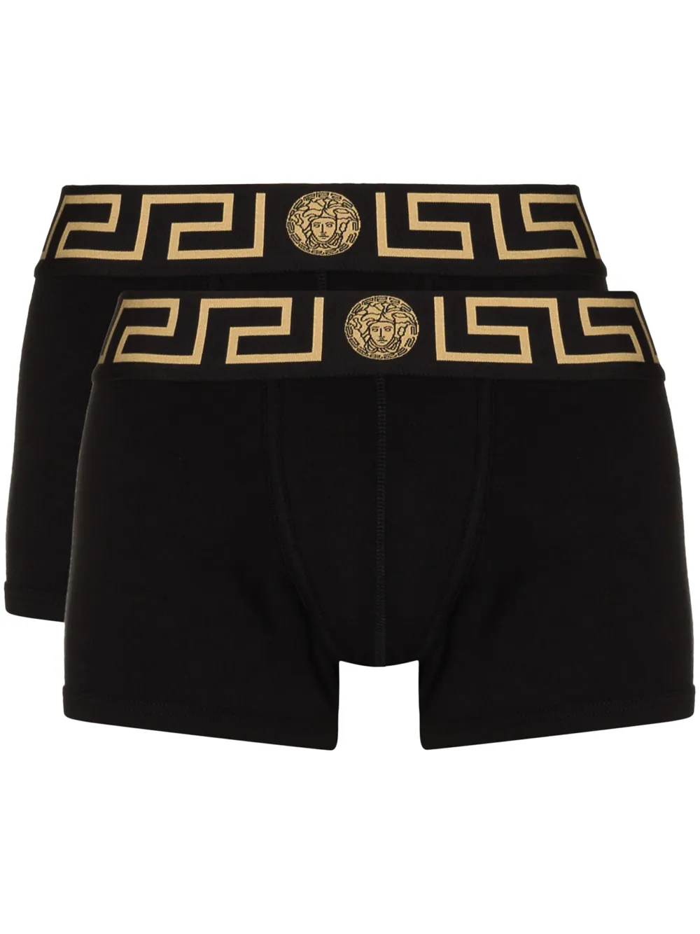 versace lot de deux boxers à logo - noir