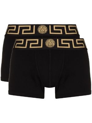 Versace Underwear Mens Black Trunk Underwear Pack of 2 Sz 4 US S 
