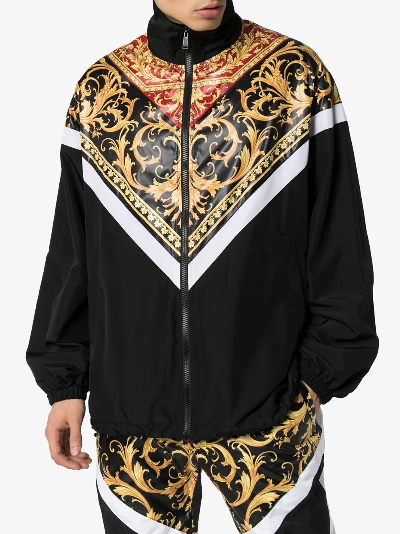 VERSACE BAROQUE PRINT ZIPPED JACKET