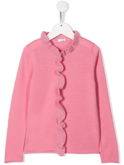 Il Gufo Cardigan mit Rüschenborten