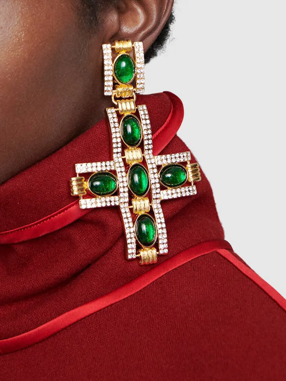 Gucci Asymmetrische oorbellen - Groen