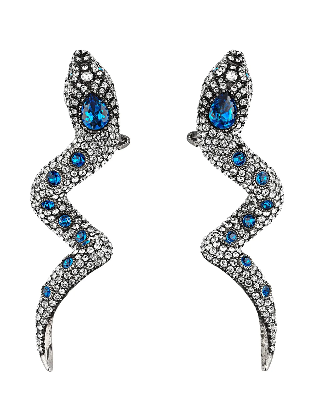 Gucci Accessories CRYSTAL-EMBELLISHED SNAKE EARRINGS