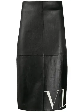 Valentino Garavani VLTN ペンシルスカート | ブラック | FARFETCH JP