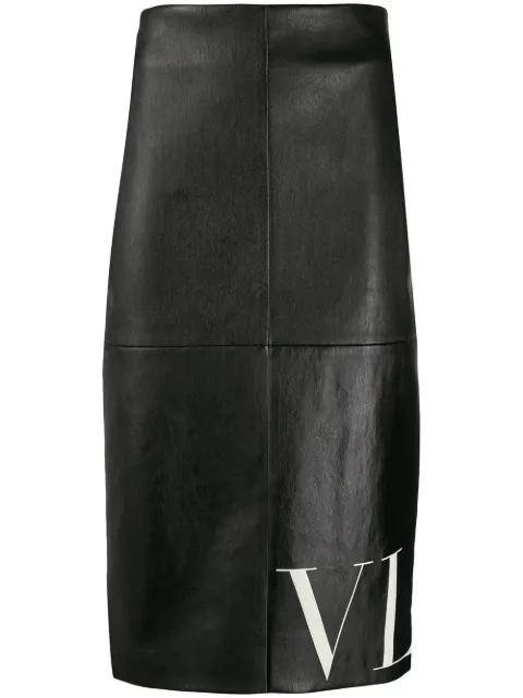 Valentino Garavani VLTN print pencil skirt