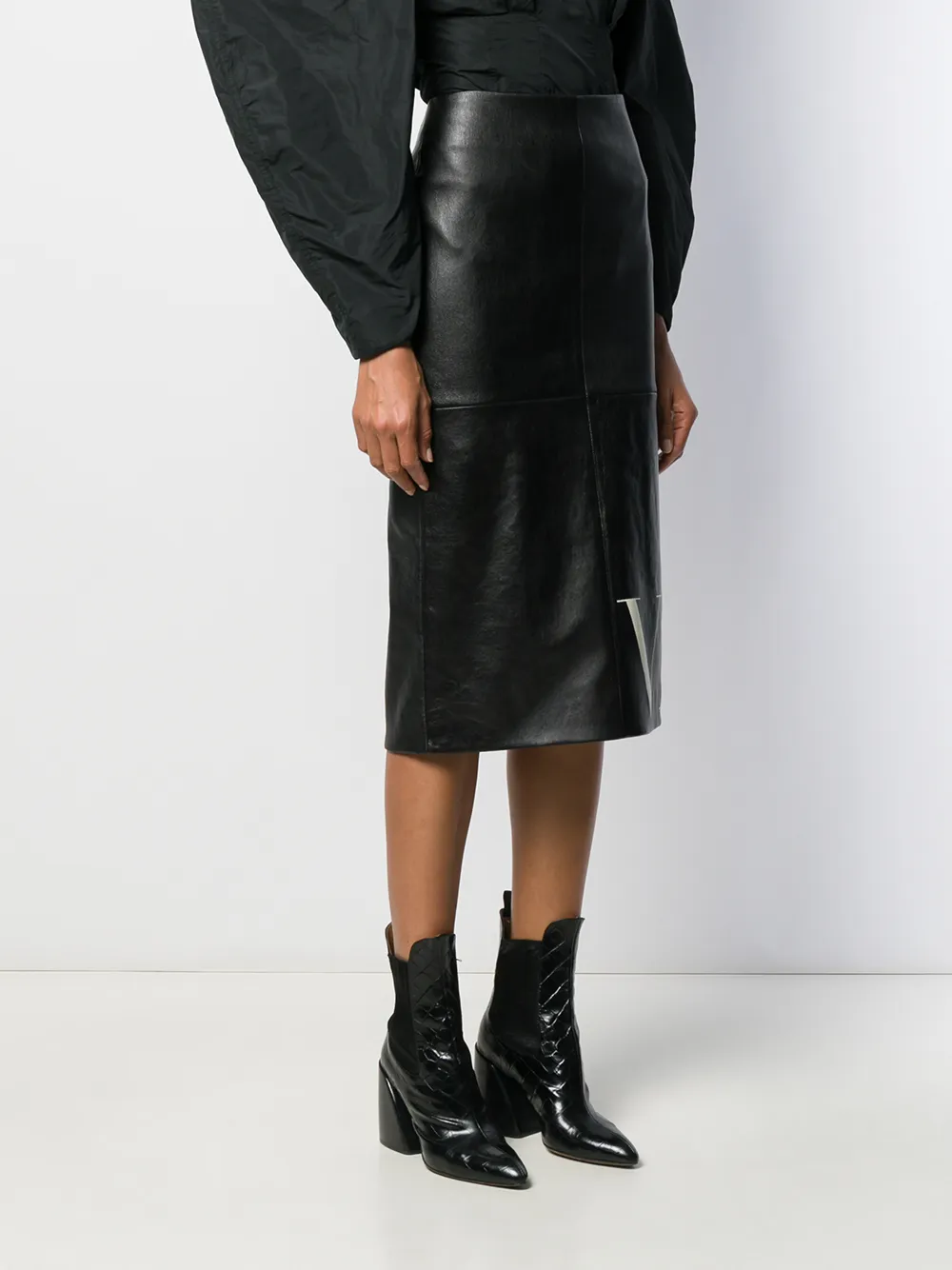 Valentino Garavani Kokerrok met print Zwart