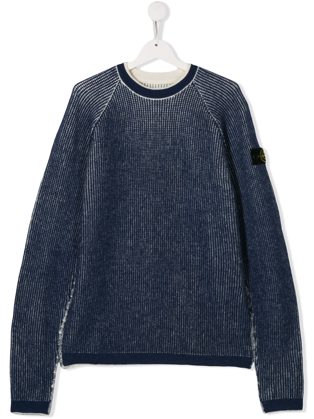 Stone Island Junior трикотажный джемпер с контрастной отделкой
