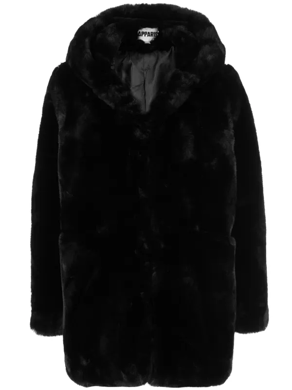 hooded mink coat