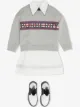 Burberry Kids سويت شيرت مخطط بطبعة شعار