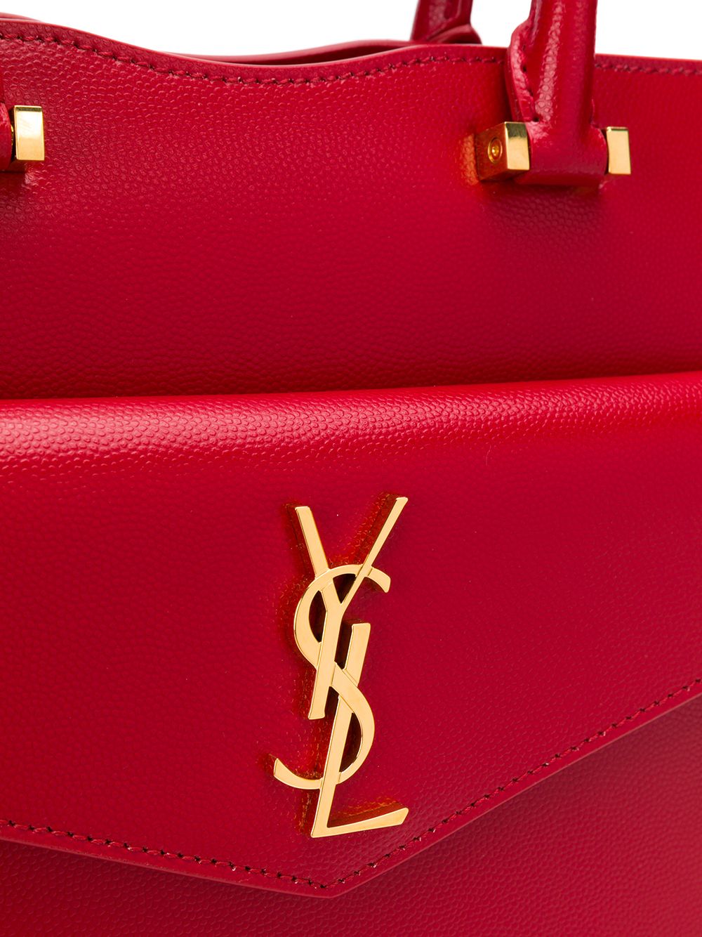 SAINT LAURENT Uptown Small Leather Tote Bag