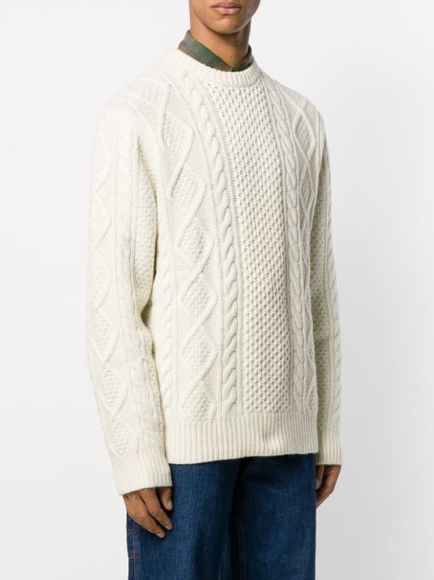 white ralph lauren cable knit jumper womens