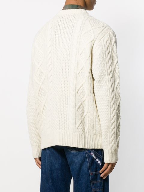 white ralph lauren cable knit jumper womens