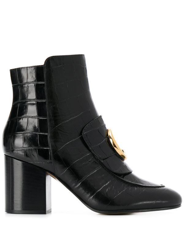 chloe croc boots