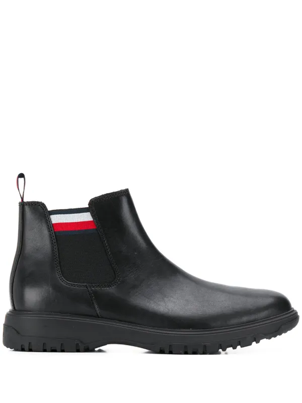 tommy hilfiger metallic cleated chelsea boot