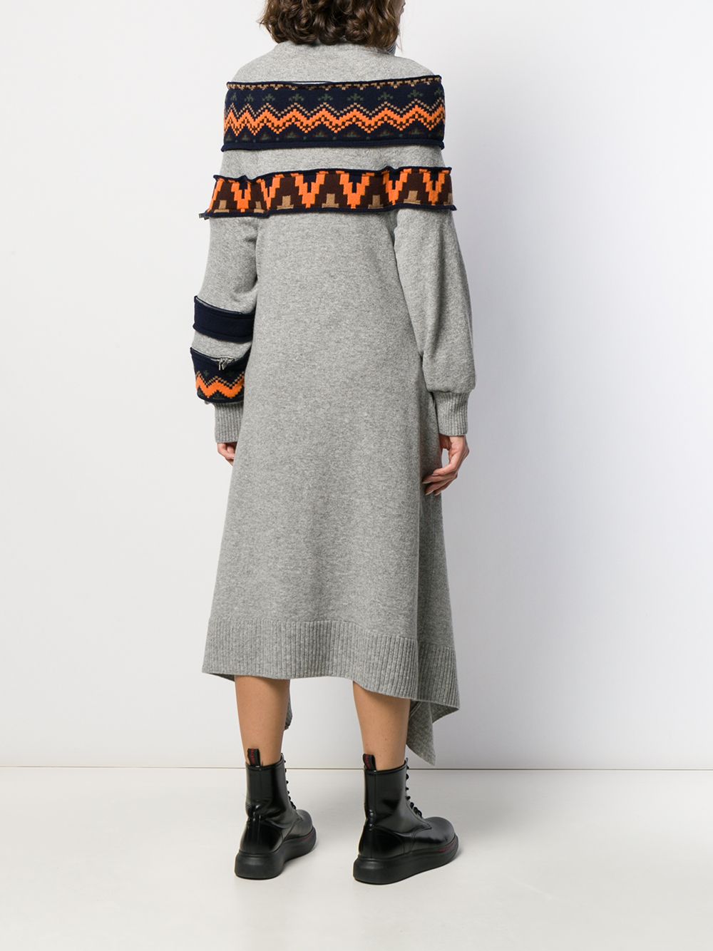 фото Sacai платье-свитер с принтом