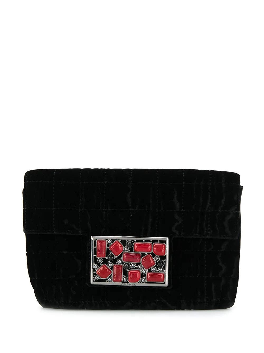 embellished plaque clutch