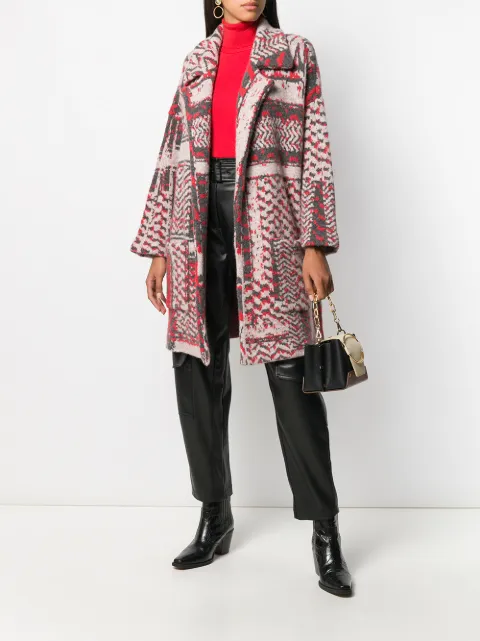 LALA BERLIN JACQUARD PRINT KEENA COAT